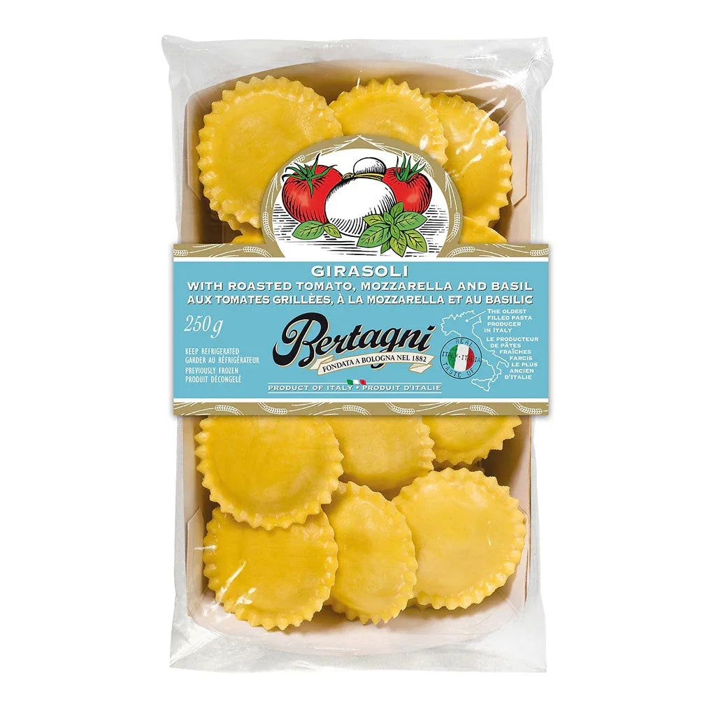 bertagni girasoli with grilled tomatoes, mozzarella and basil 250 g