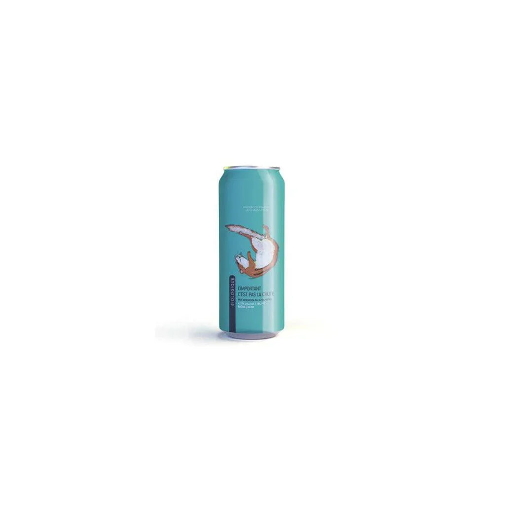 Bière L'Important C'est pas la Chute IPA Session au Chanvre Biologique La Chasse-Pinte - La Boite à Grains