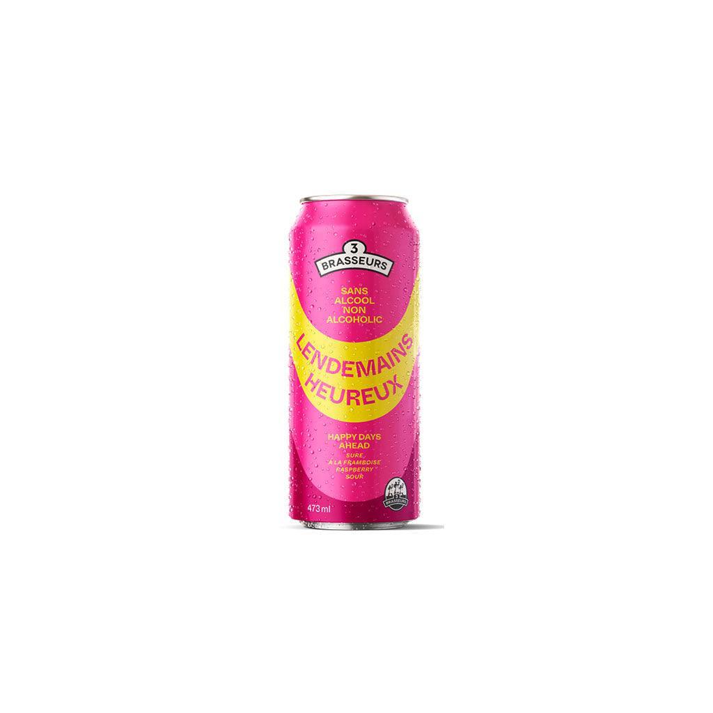 Lendemains Heureux Sour Raspberry Alcohol-Free Beer 3 Brewers