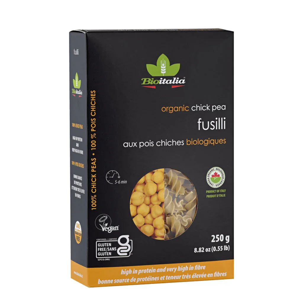 Bioitalia gluten-free fusilli with chickpeas g - the grain box