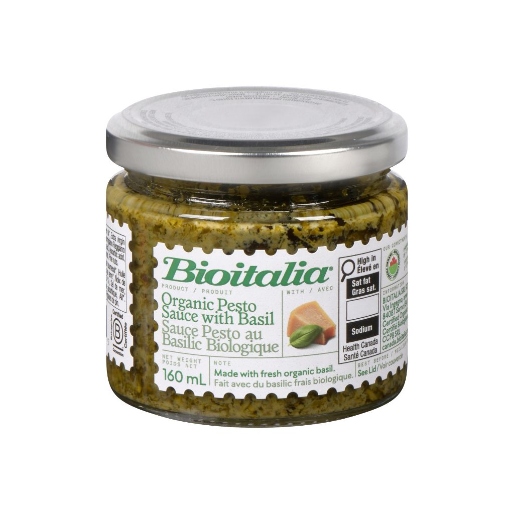 sauce pesto au basilic biologique Bioitalia - La Boite à Grains