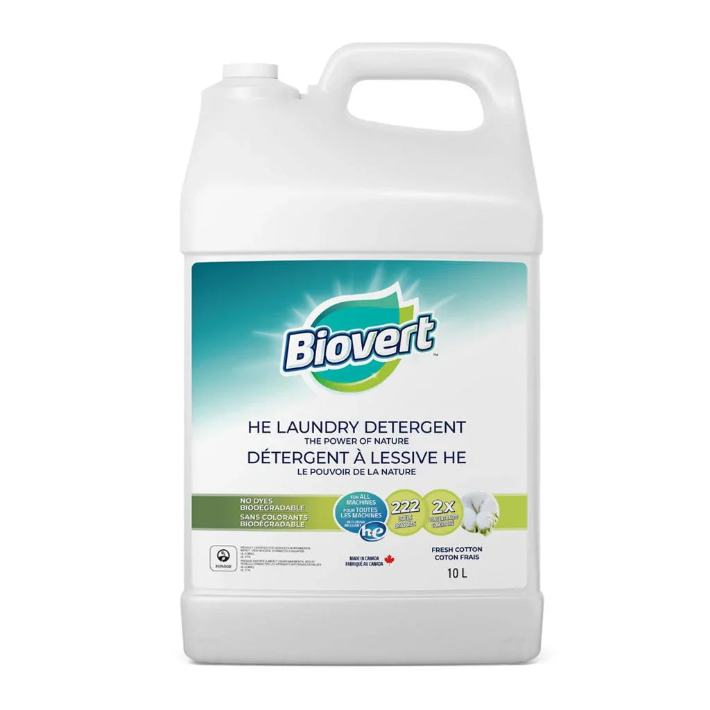 biovert détergent à lessive HE coton frais 10 L - La Boite à Grains