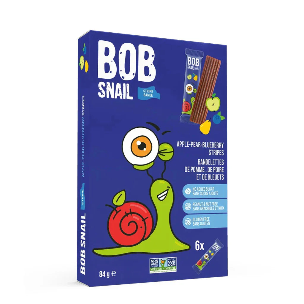 Bob Snail Apple, Pear and Blueberry Strips 84 g - La Boite a grains