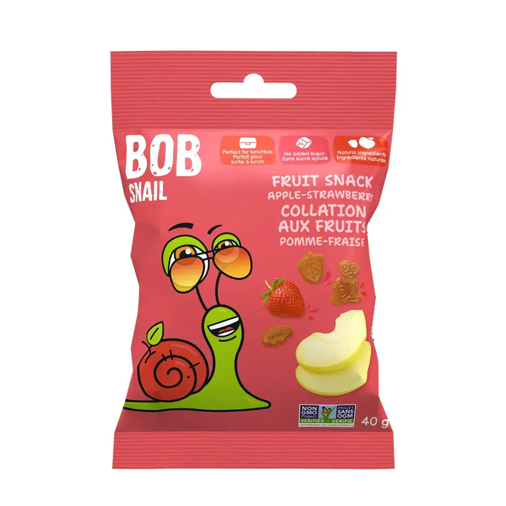 Bob snail fruit snack apple strawberry 40 g - the grain box