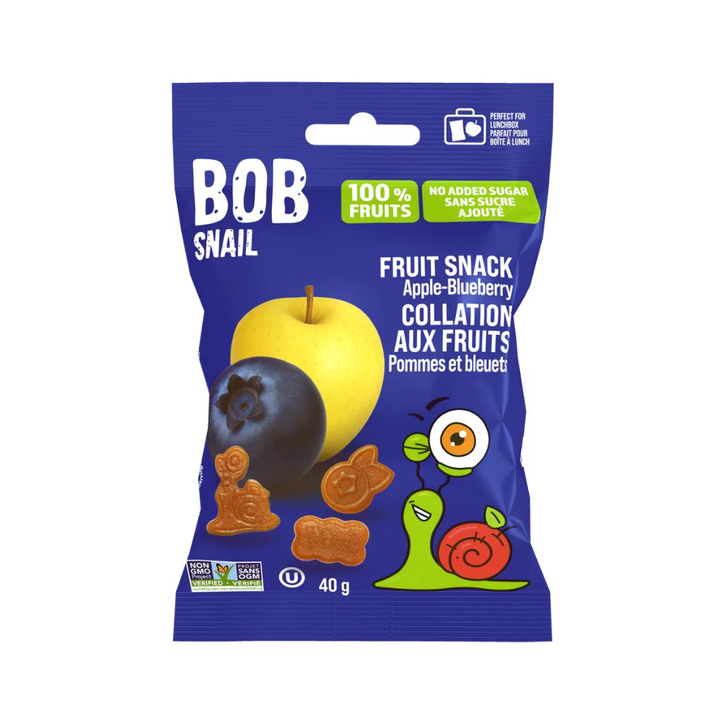 Bob Snail apple and blueberry fruit snack - La Boite à Grains