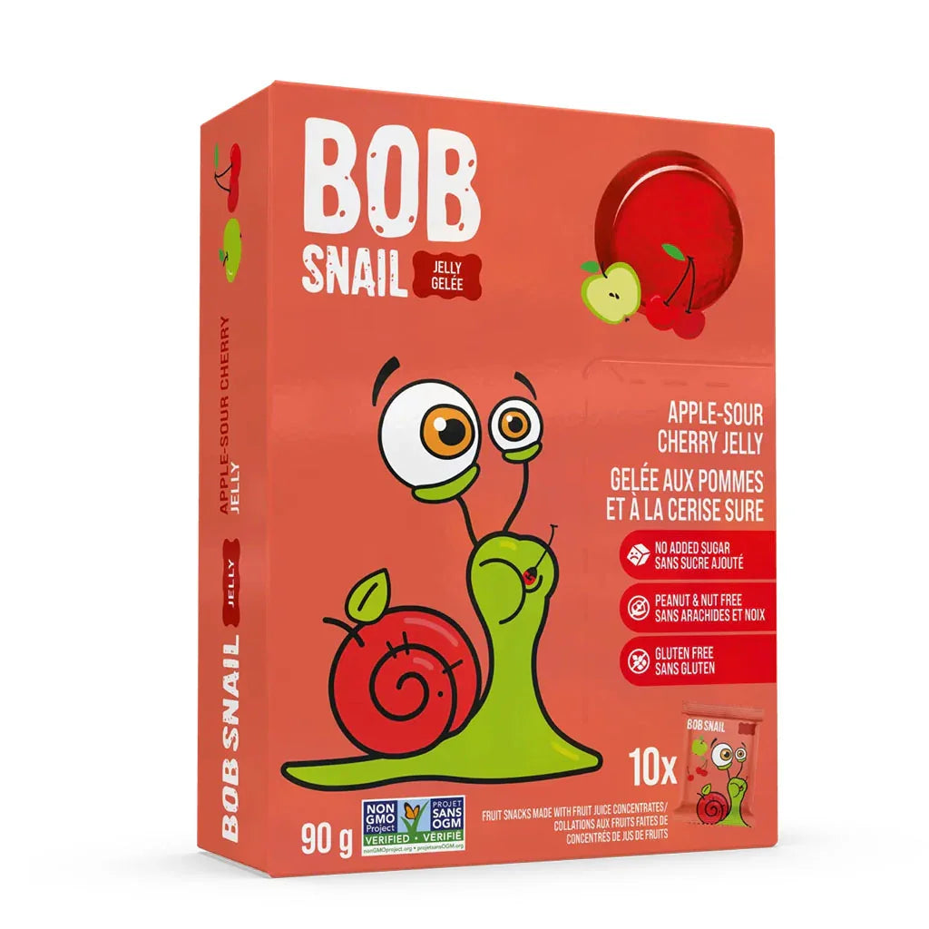 bob snail gelée aux pommes et à la cerise sure 90 g 10x9g - La boite a grains
