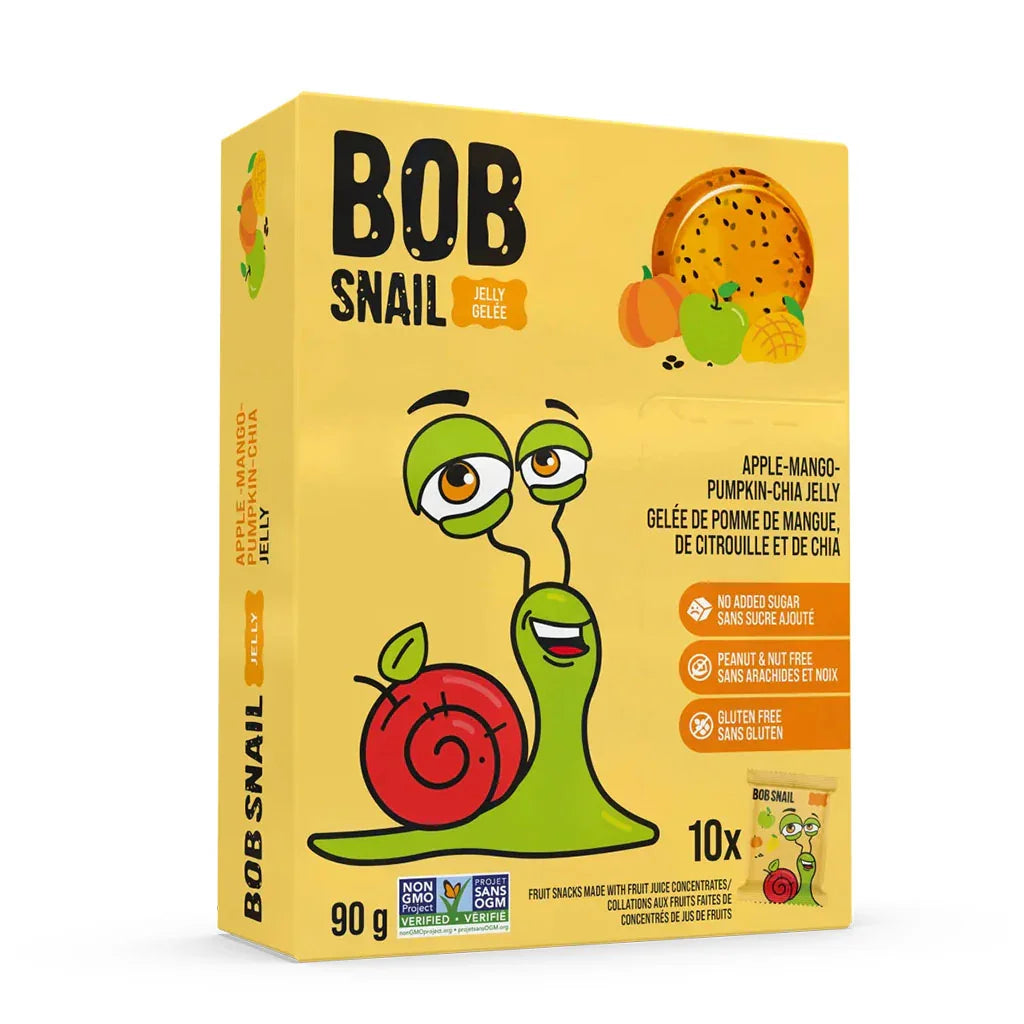 bob snail apple mango pumpkin and chia jelly 90 g 10x9 g - La boite à grains