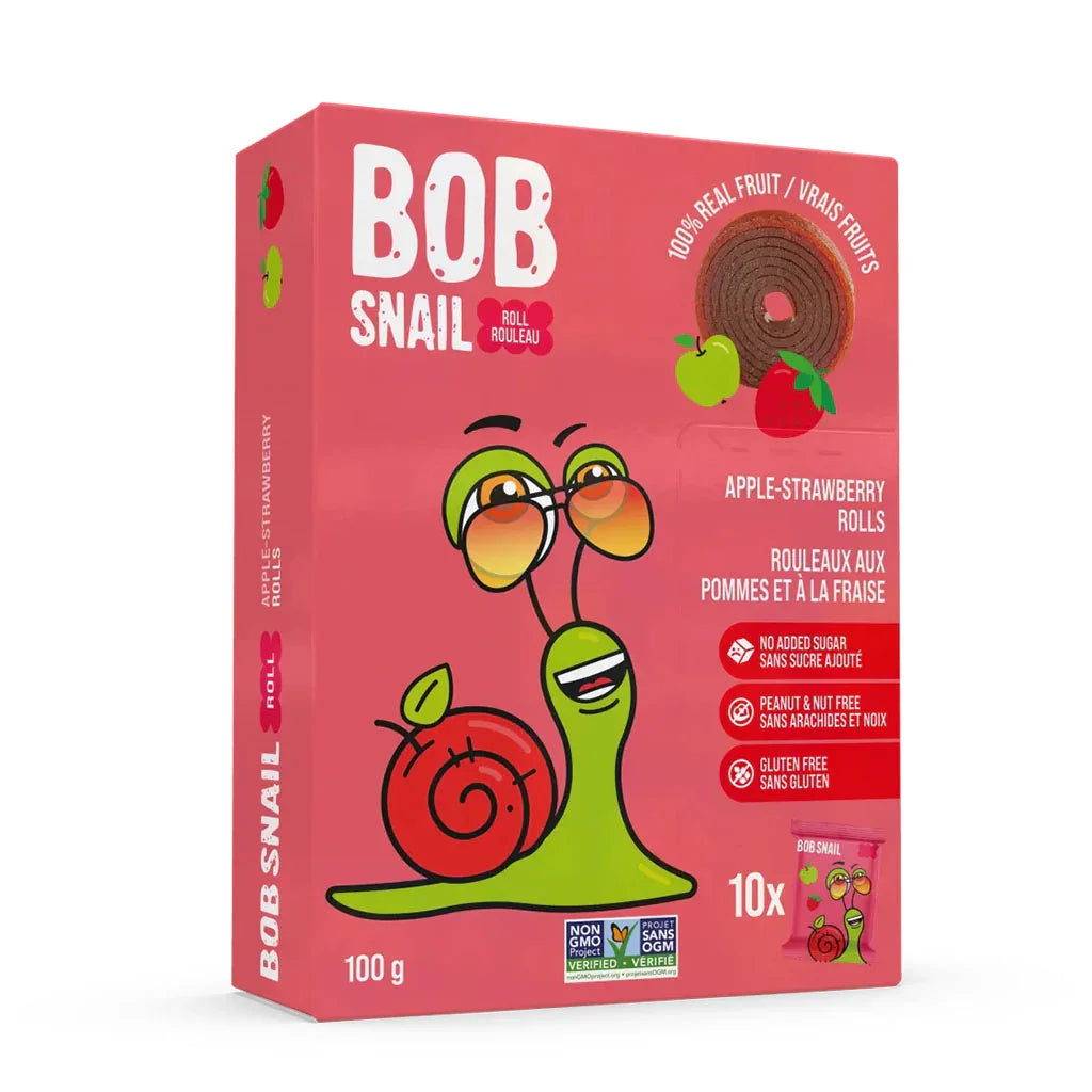 bob snail apple and strawberry rolls 100 g 10x10 g - La Boite à Grains