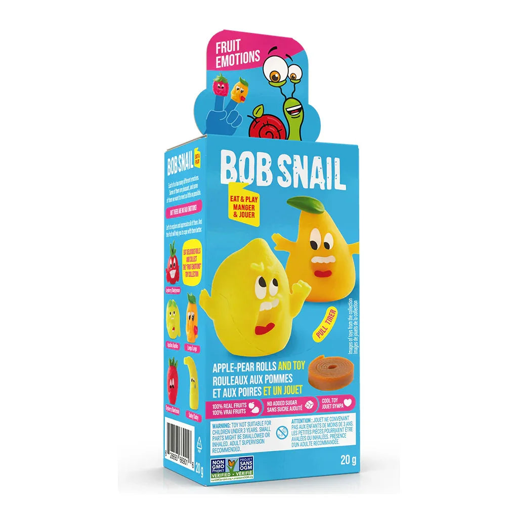bob snail apple and pear rolls+toy 20 g - la boite à grains