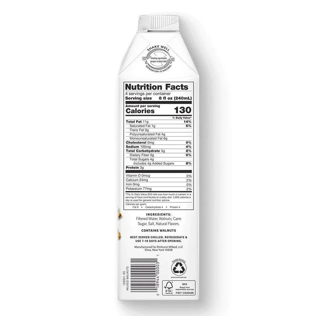 Elmhurst Unsweetened Walnut Drink 1925 - La Boite à Grains