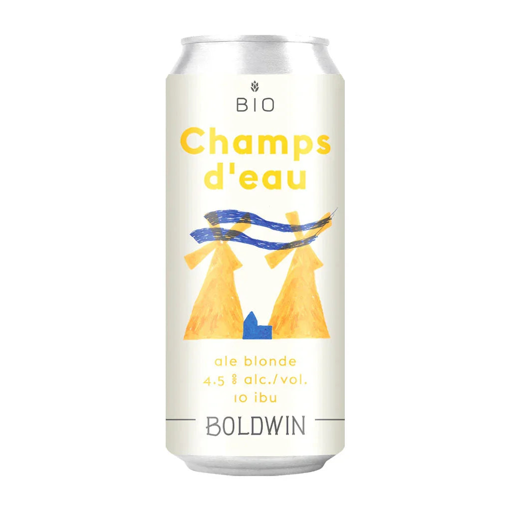 boldwin champs d'eau organic blonde ale 473 ml - La Boite à Grains