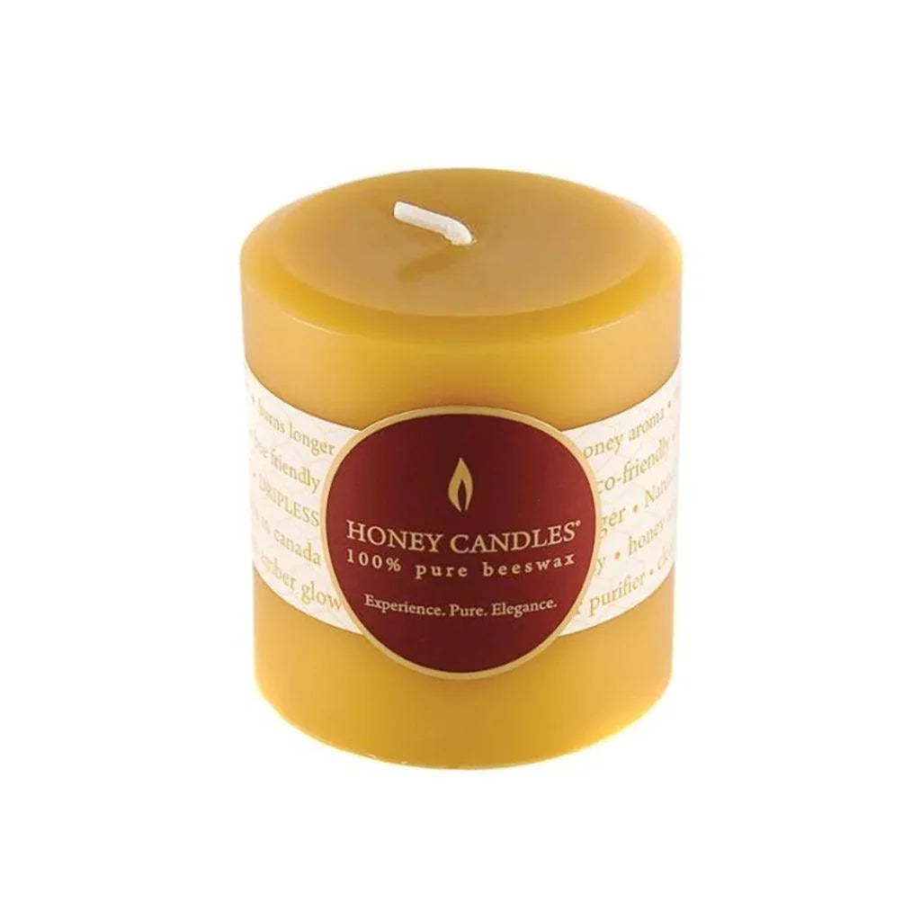 Honey Candles Pillar Beeswax Candle - La Boite à Grains