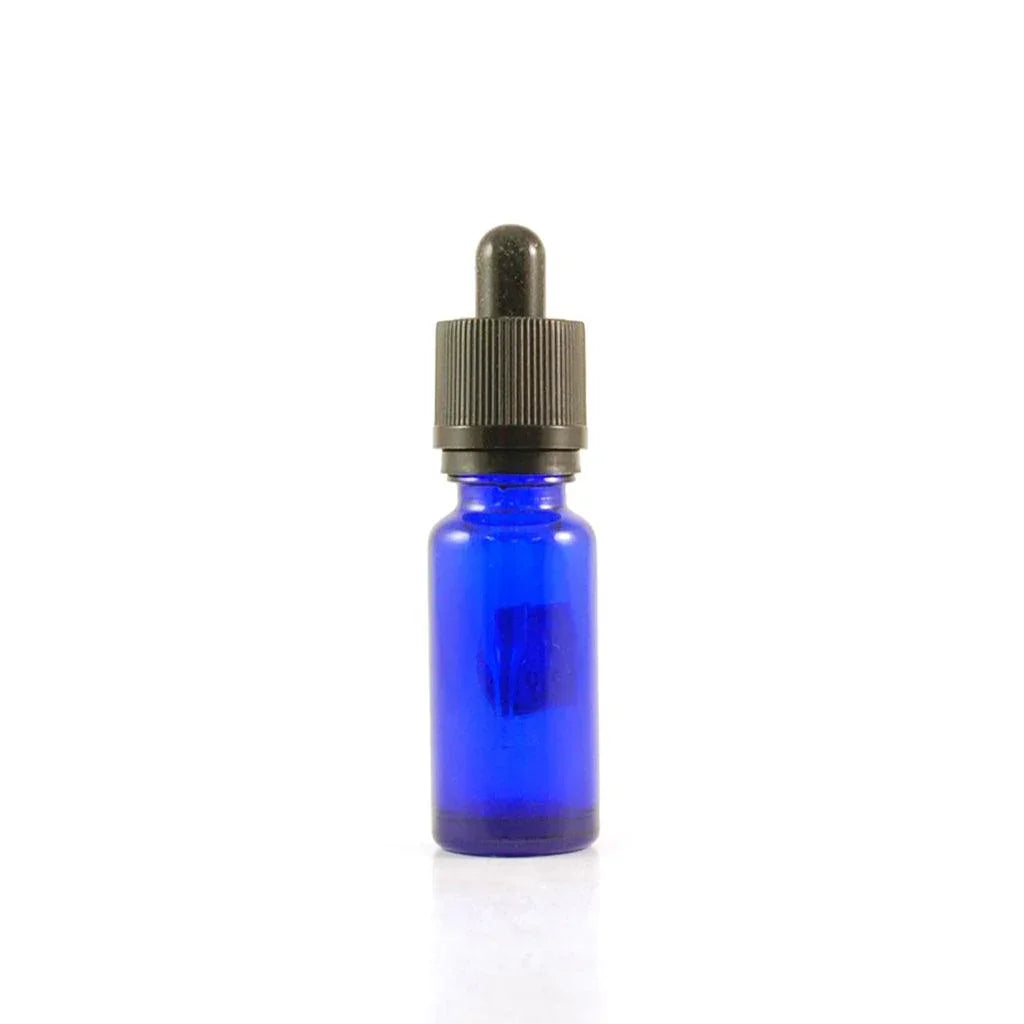 Bouteille Bleu Cobalt avec Compte-Gouttes pour Huiles Essentielles La Boite à Grains - La Boite à Grains