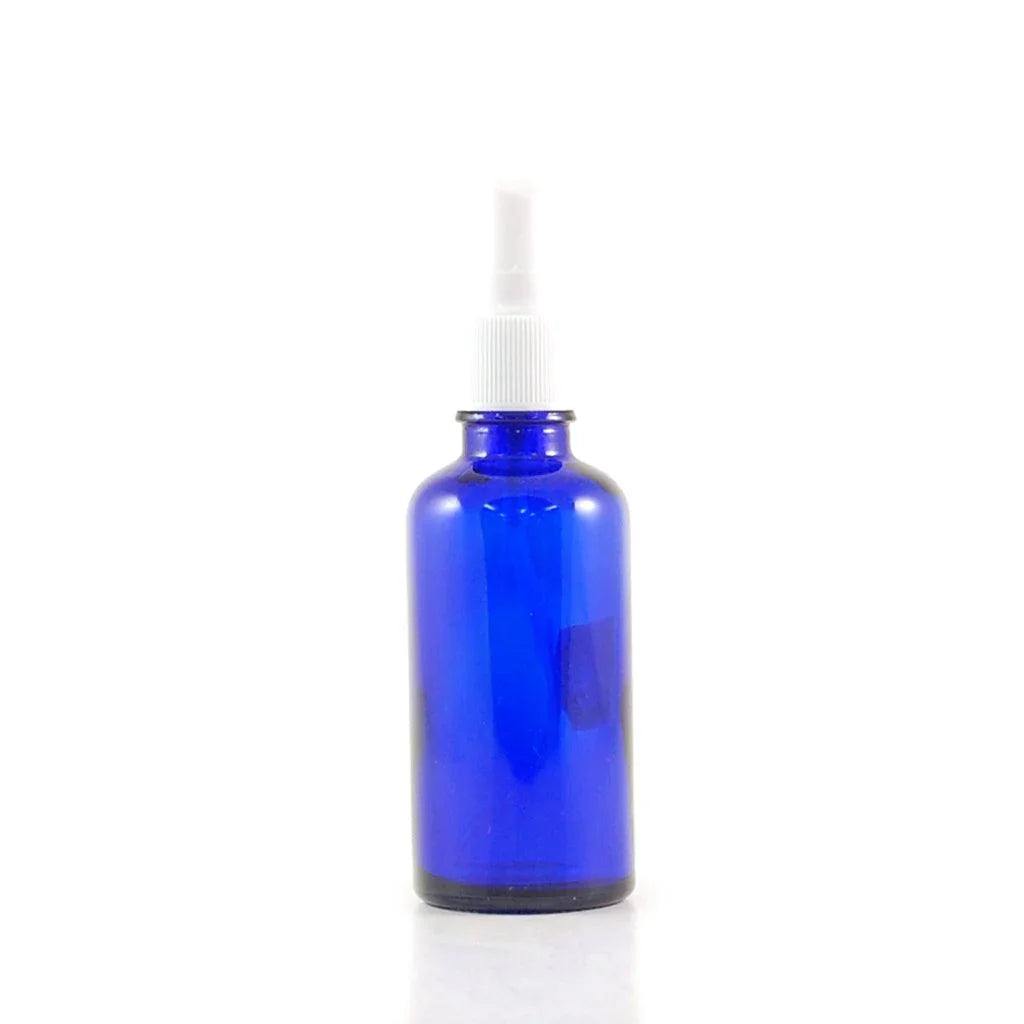 Bouteille Bleu Cobalt avec Vaporisateur pour Huiles Essentielles La Boite à Grains - La Boite à Grains
