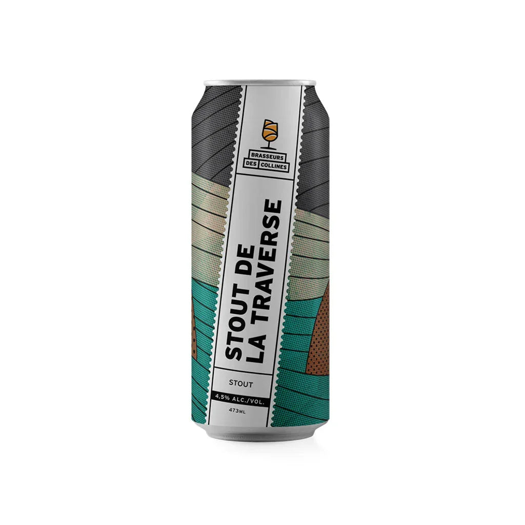 brasseurs des collines bière stout de la traverse 473 ml