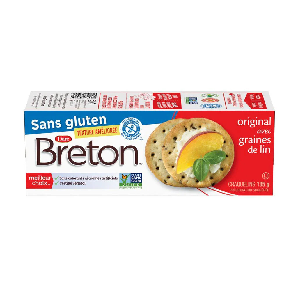 craquelins original avec graines de lin sans gluten Breton - La Boite à Grains