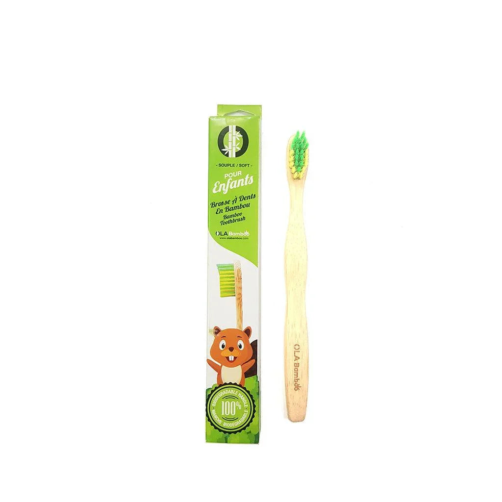 Soft Bamboo Toothbrush for Children OLA Bamboo - La Boite à Grains