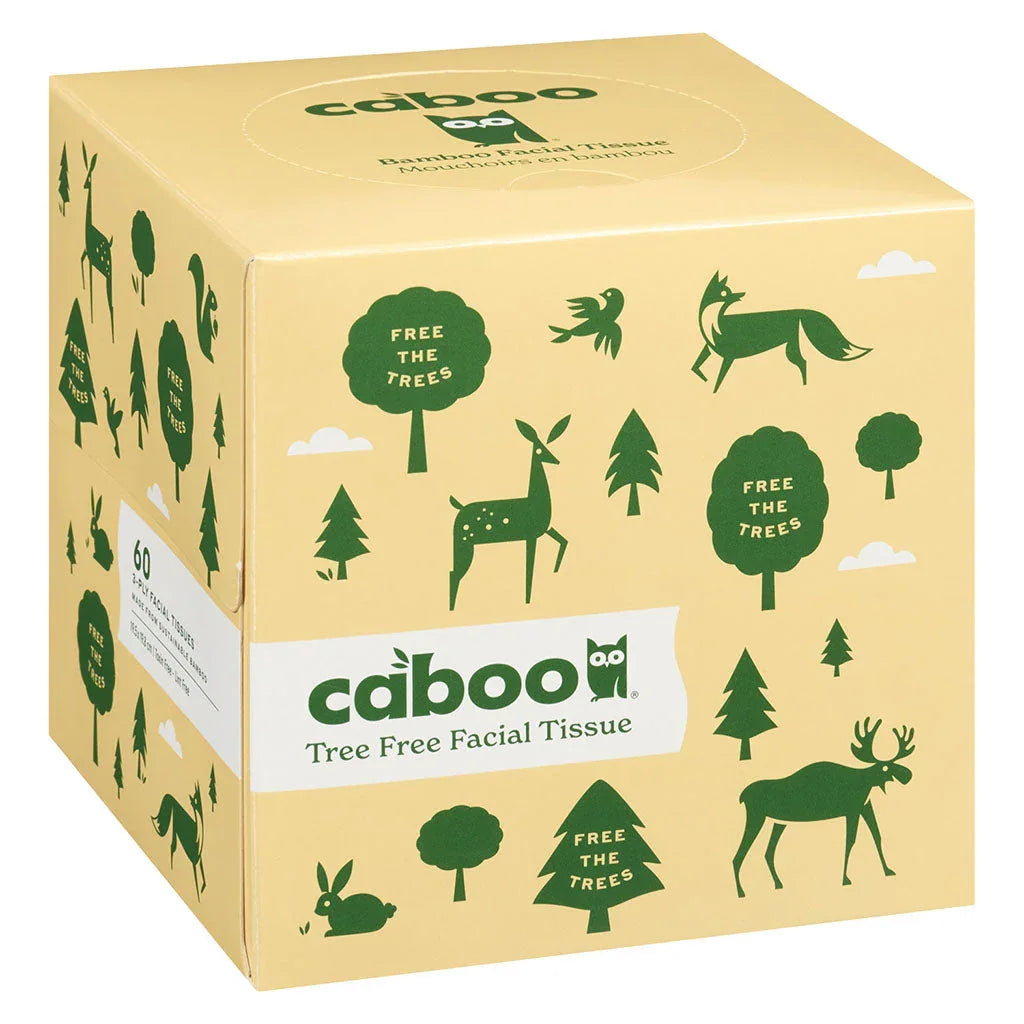 caboo box of 60 bamboo tissues 3 layers