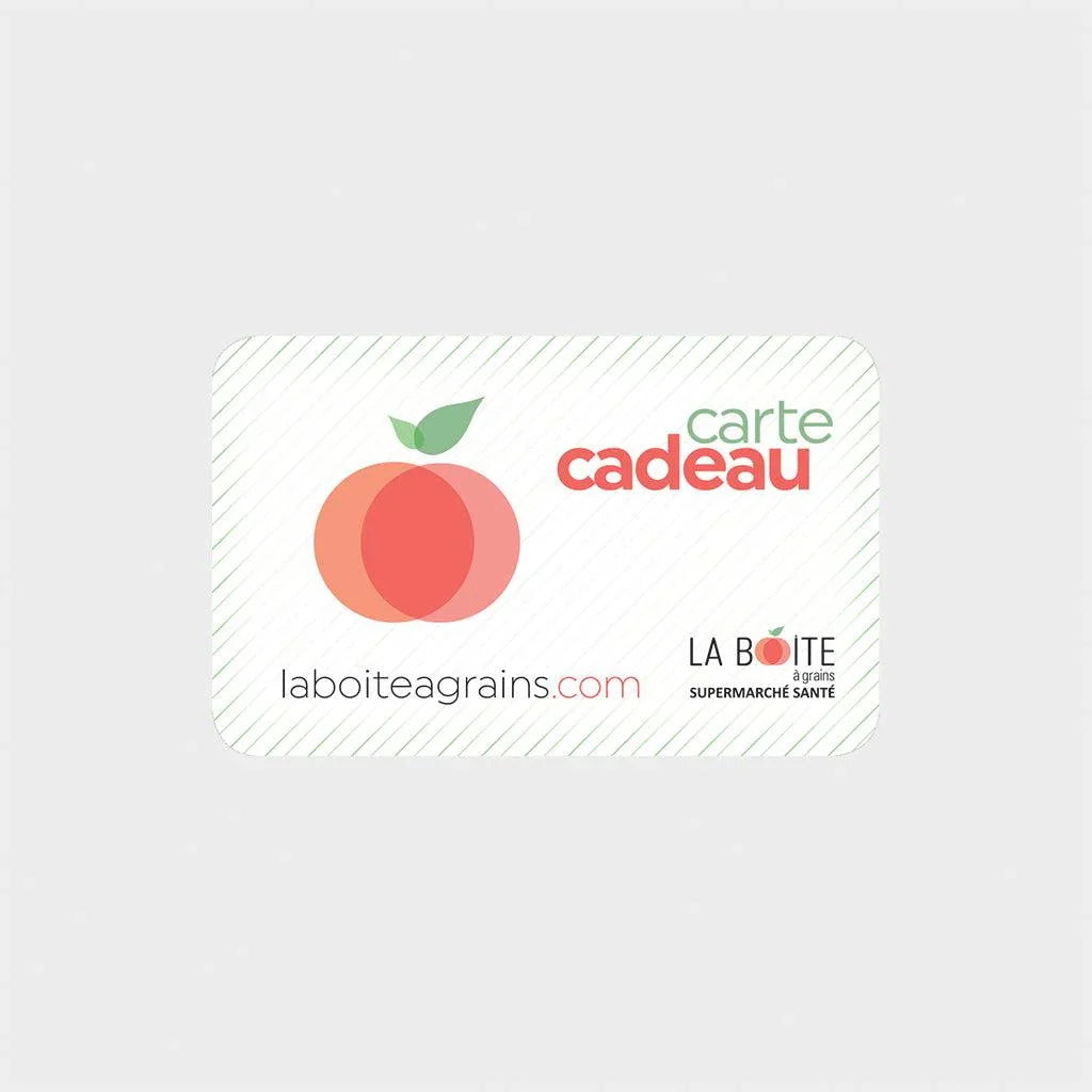 Cartes-Cadeaux Valables En Ligne Seulement La Boite à Grains - La Boite à Grains