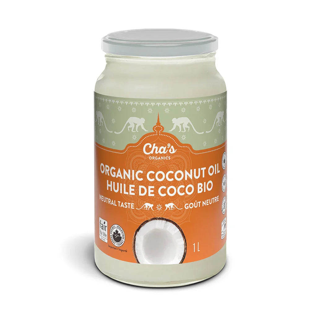 organic coconut oil neutral taste Cha's Organics - La Boite à Grains