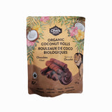 rouleaux de coco biologiques garnis de chocolat Cha's Organics - La Boite à Grains