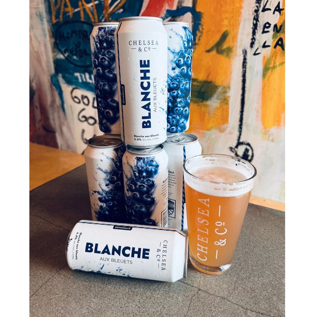 bière blanche aux bleuets Chelsea & Co - La Boite à Grains