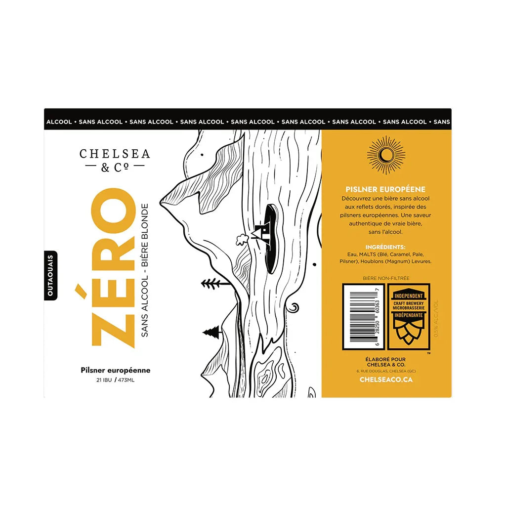 bière zéro blonde sans alcool Chelsea & Co - La Boite à Grains