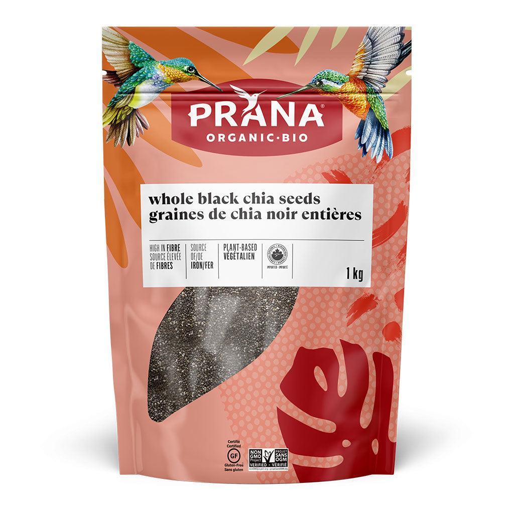 Prana Organic Whole Black Chia - La Boite à Grains