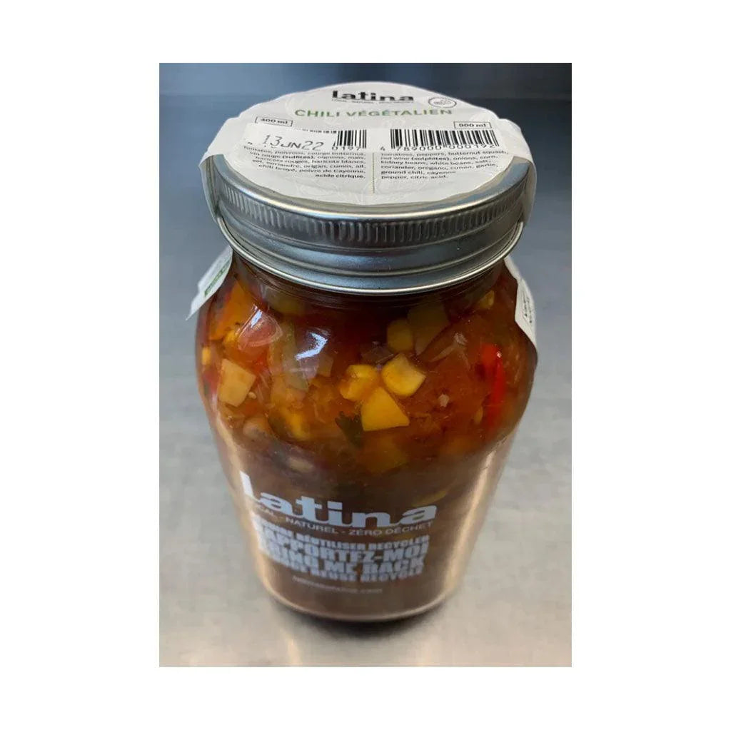 Chili Végétalien Latina - La Boite à Grains