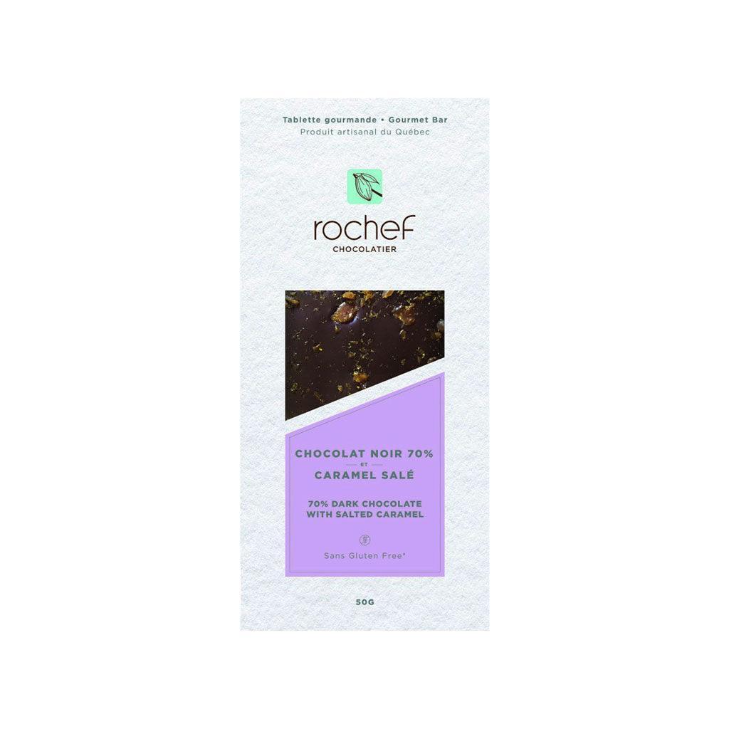 Chocolat Noir 70% et Caramel Salé Rochef Chocolatier - La Boite à Grains