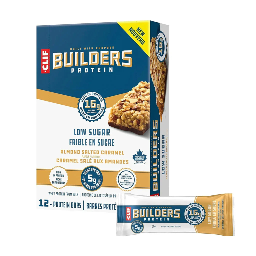 Clif Builders low sugar salted caramel almond protein bar - La Boite à Grains
