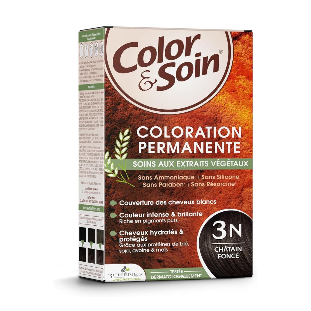 coloration permanente 3N Châtain foncé Color & Soin - La Boite à Grains