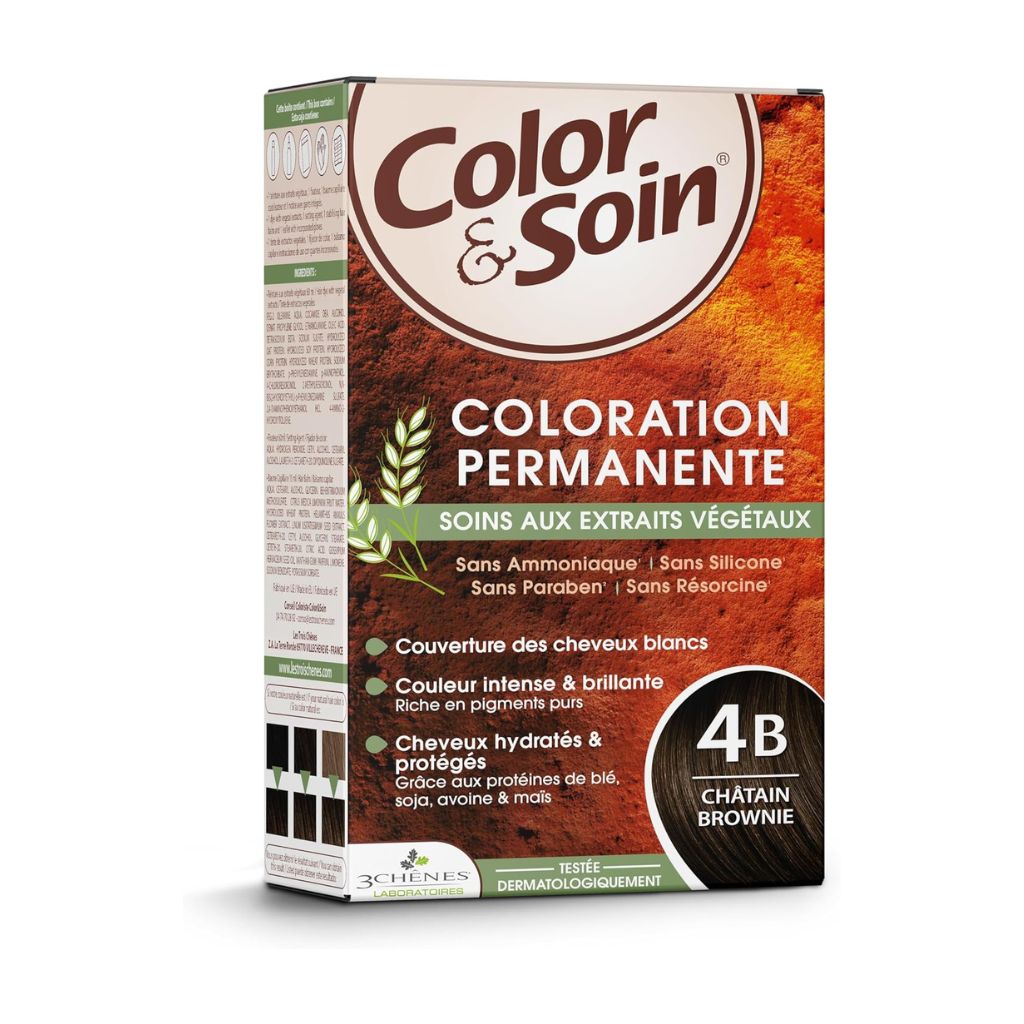 coloration permanente 4B Châtain foncé Color & Soin - La Boite à Grains