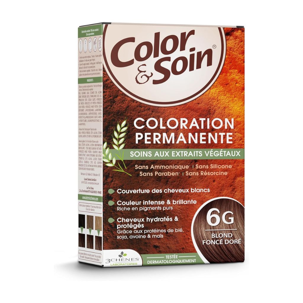 coloration permanente 6G blond foncé doré Color & Soin - La Boite à Grains