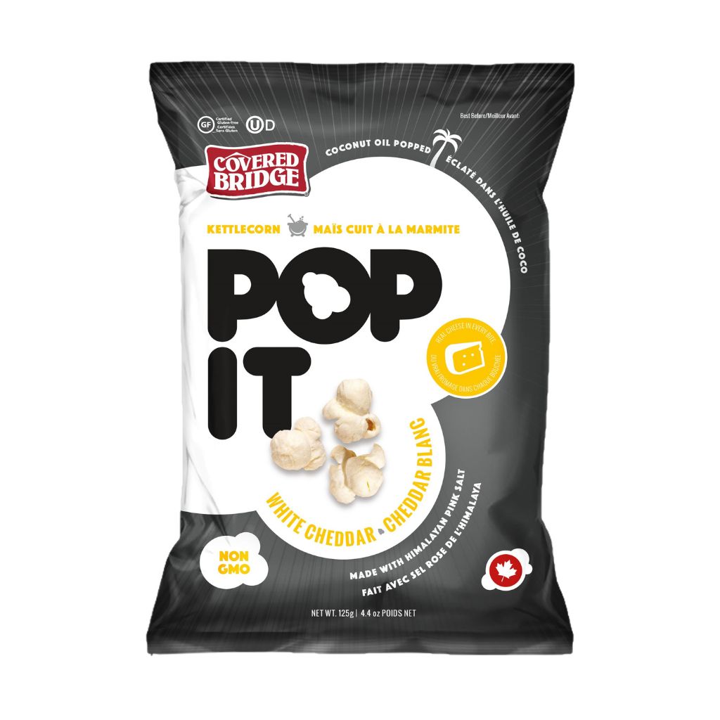 Covered Bridge Pop It White Cheddar Popcorn - La Boite à Grains