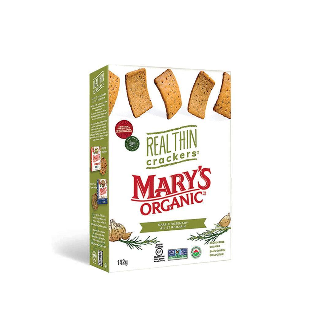 Craquelins Ail et Romarin Sans Gluten Biologique Mary's Organic Crackers - La Boite à Grains