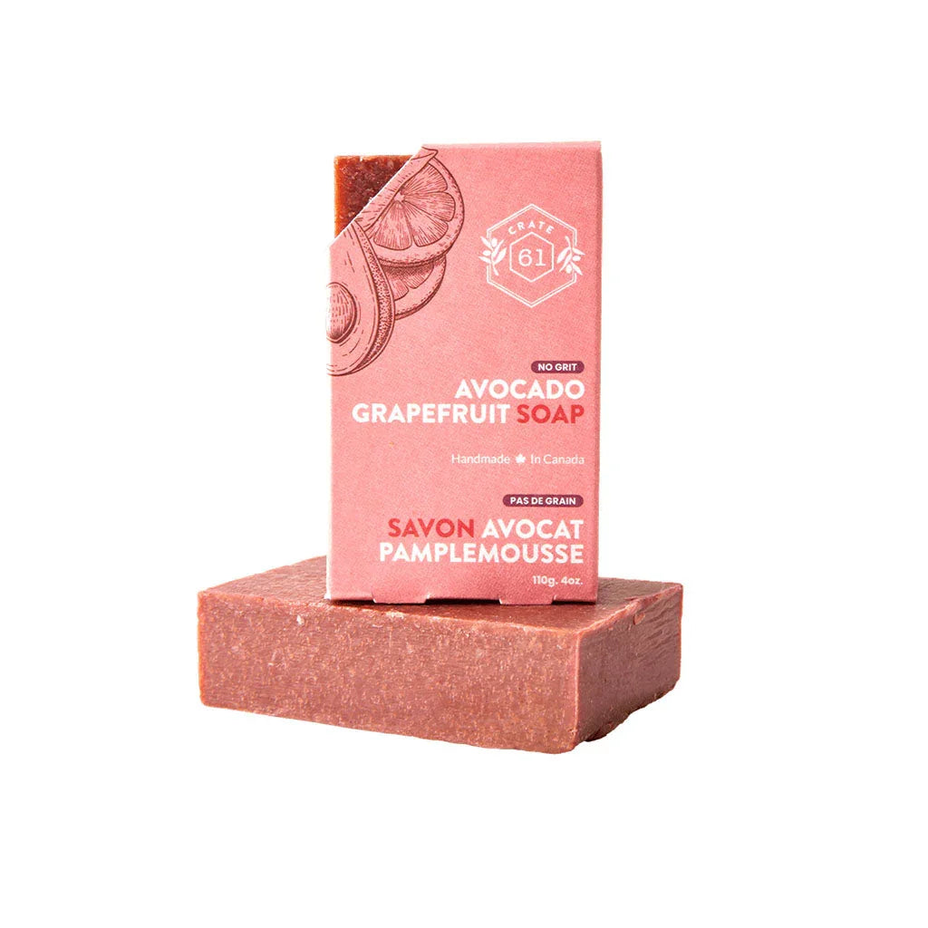 crate 61 savon avocat pamplemousse 110 g - La Boite à Grains