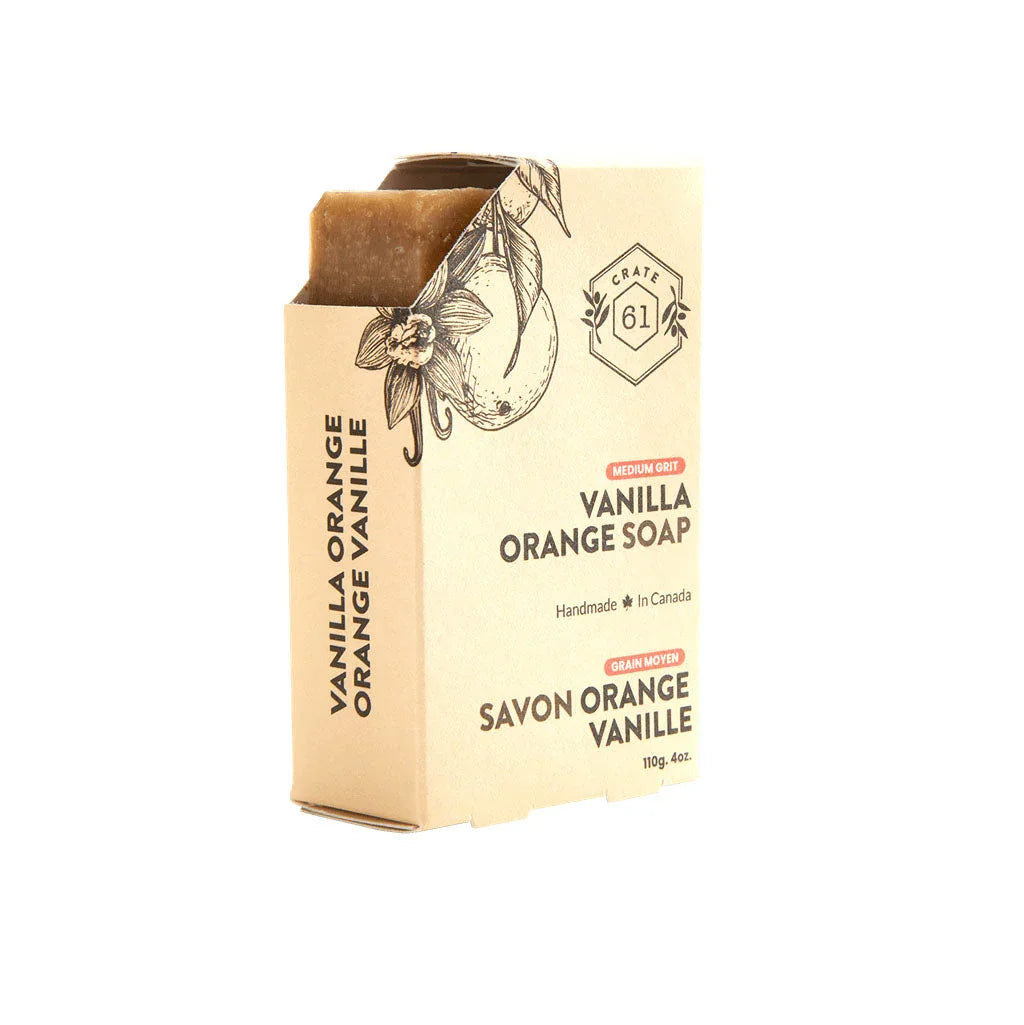 crate 61 orange vanilla soap 110 g - La Boite à Grains