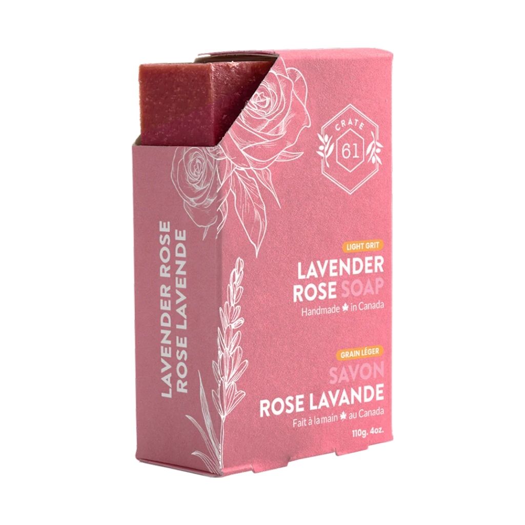 barre de savon Rose Lavande Crate 61 - La Boite à Grains