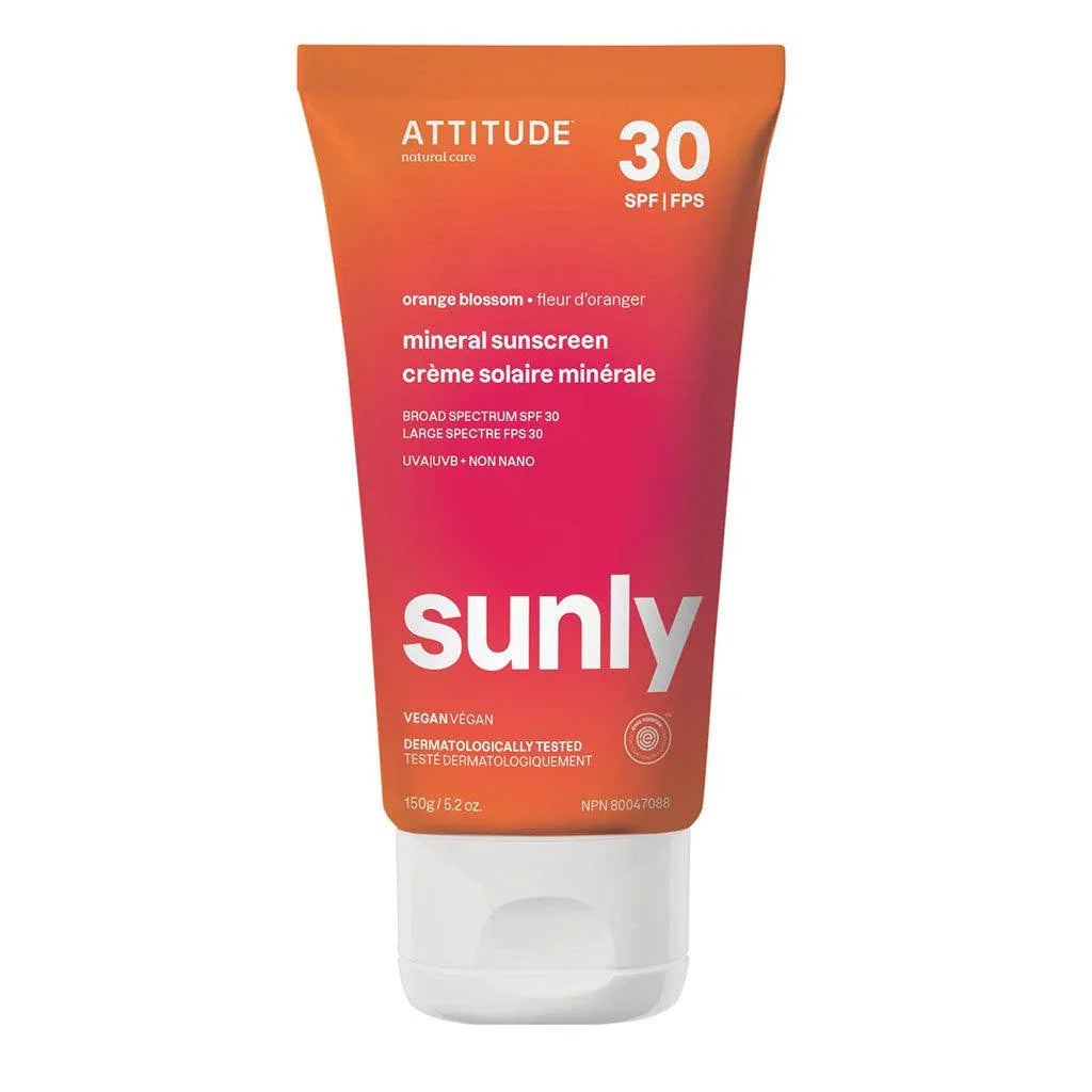 Crème Solaire Minérale Sunly FPS 30 Fleur d'Oranger Attitude