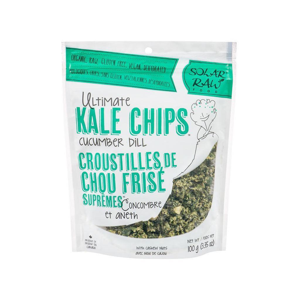 Croustilles de Chou Frisé Suprêmes Concombre et Aneth Solar Raw Food - La Boite à Grains