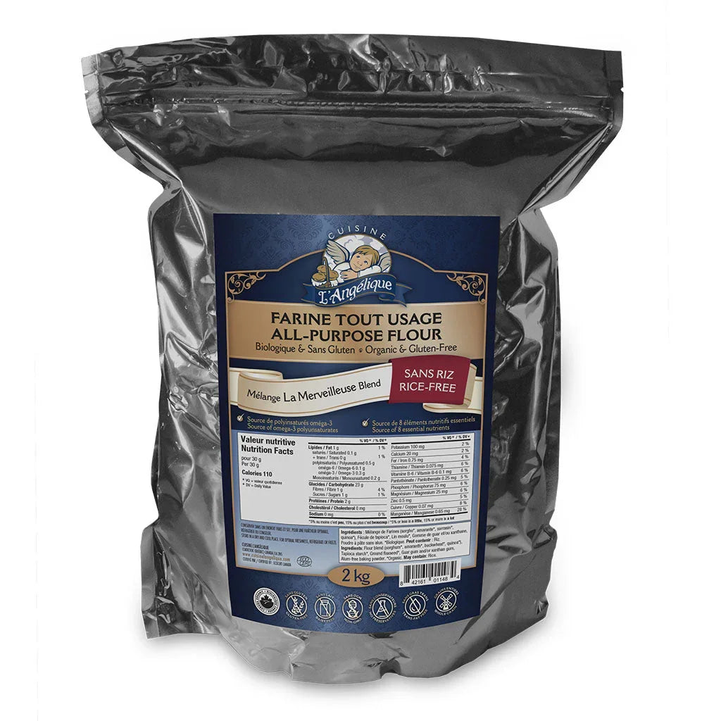 cuisine l'angelique all-purpose flour mix la marvelous rice-free organic gluten-free 2 kg