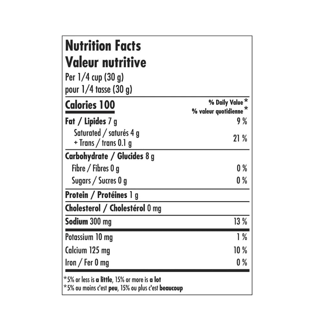 daiya parmesan shavings 200 g nutritional value