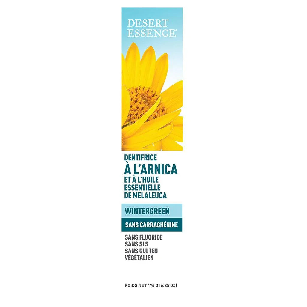 Toothpaste with Arnica and Melaleuca Desert Essence Essential Oil - La Boite à Grains