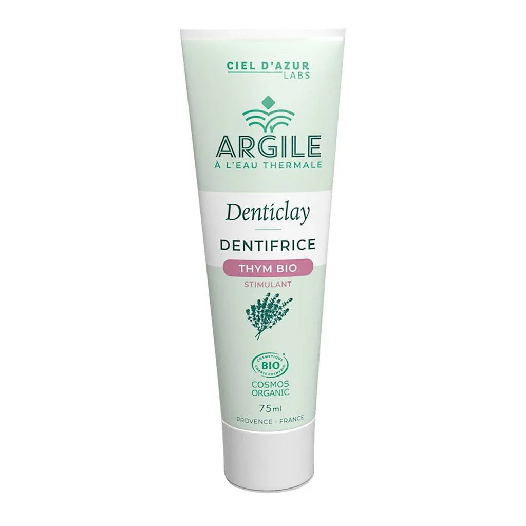 Dentifrice DentiClay Argile & Eau Thermale Thym Bio Ciel d'Azur - La Boite à Grains