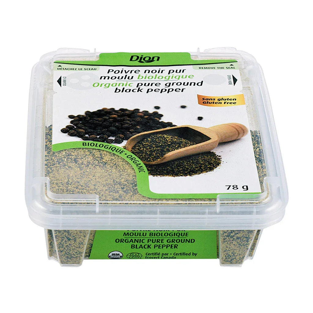 organic pure ground black pepper Dion - La Boite à Grains