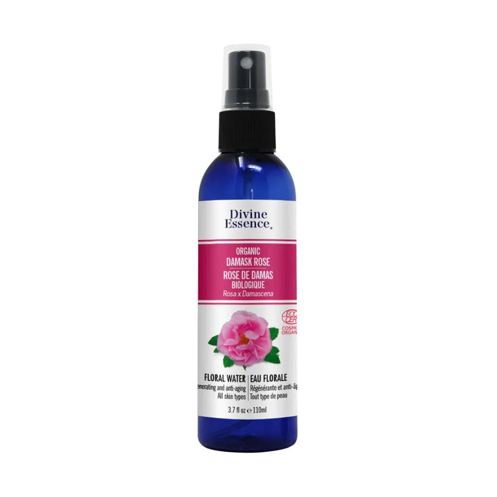 eau florale Rose de Damas biologique Divine Essence - La Boite à Grains