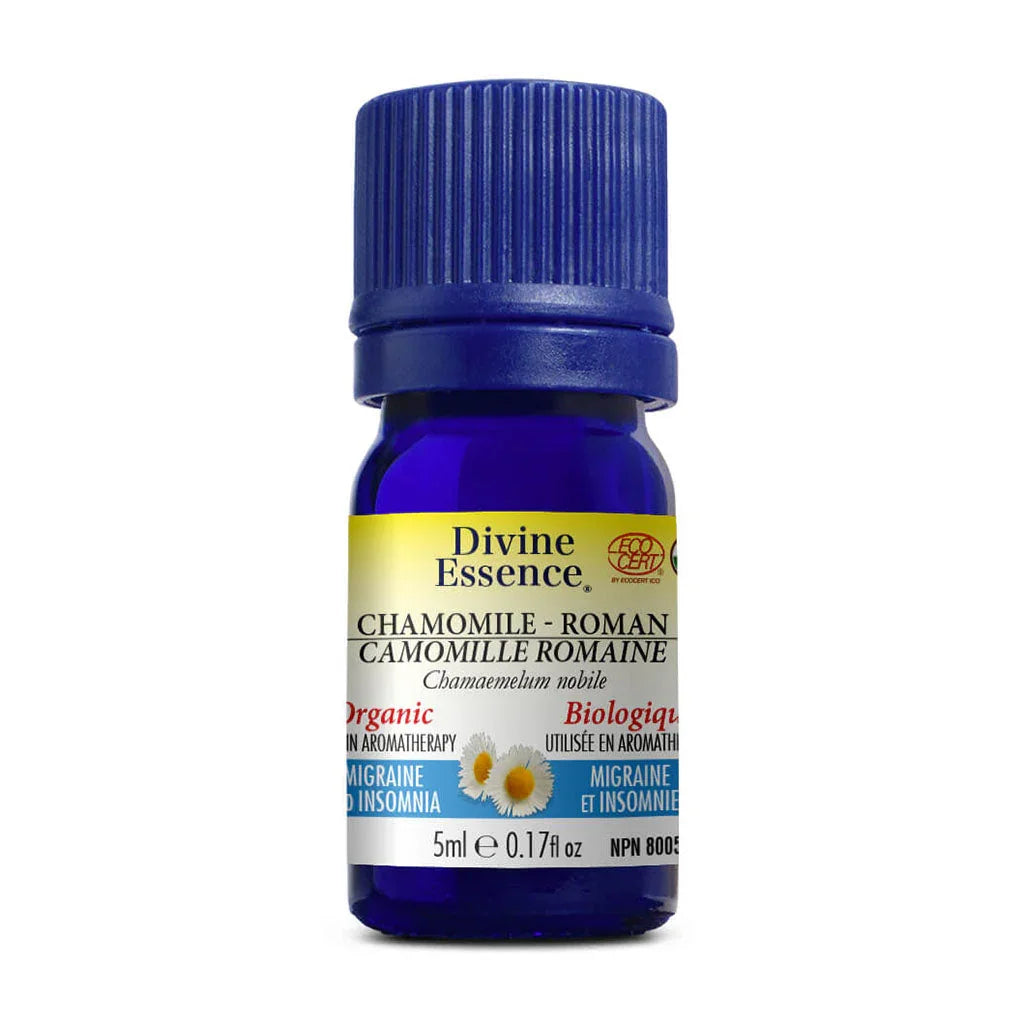 divine essence organic roman chamomile essential oil 5 ml