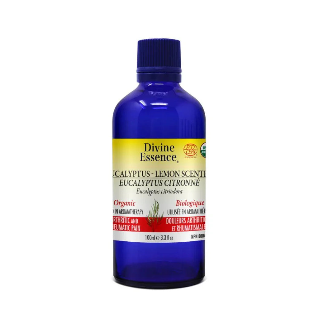 huile essentielle eucalyptus citronné biologique Divine Essence - La Boite à Grains