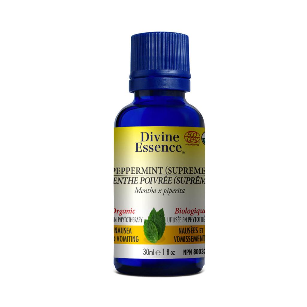 huile essentielle de menthe poivrée suprême biologique Divine Essence - La Boite à Grains